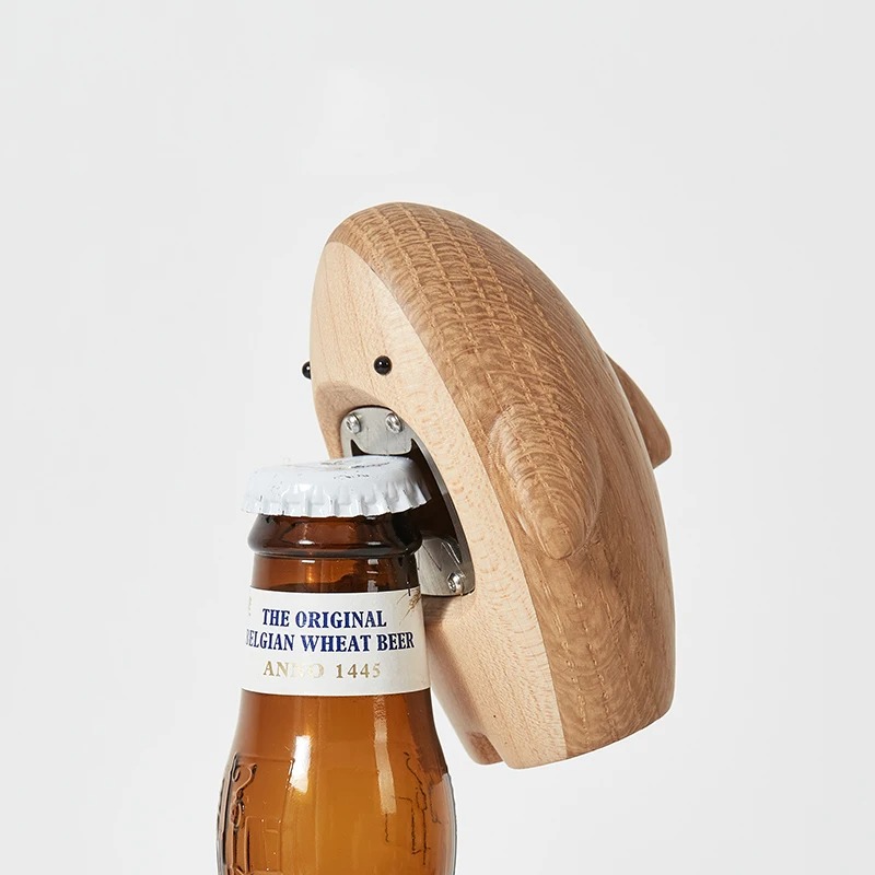 Wine Beer Opener - Apribottiglie Creativo in Legno a Forma