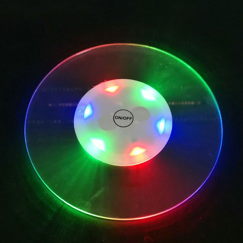 Beer Wine Up - Sottobicchiere LED impermeabile Tappetino per bottiglie