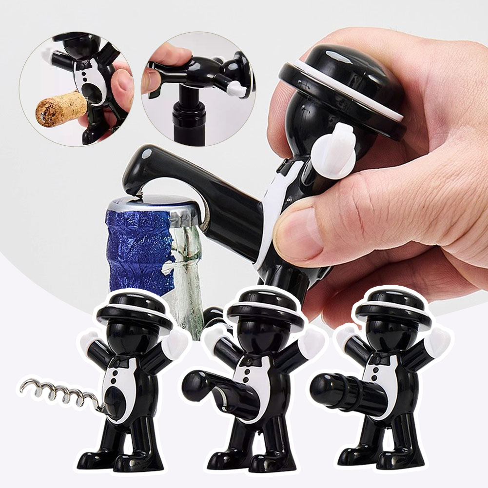 Apribottiglie Black Cool Man D - Wine Beer Opener recensione e prezzo